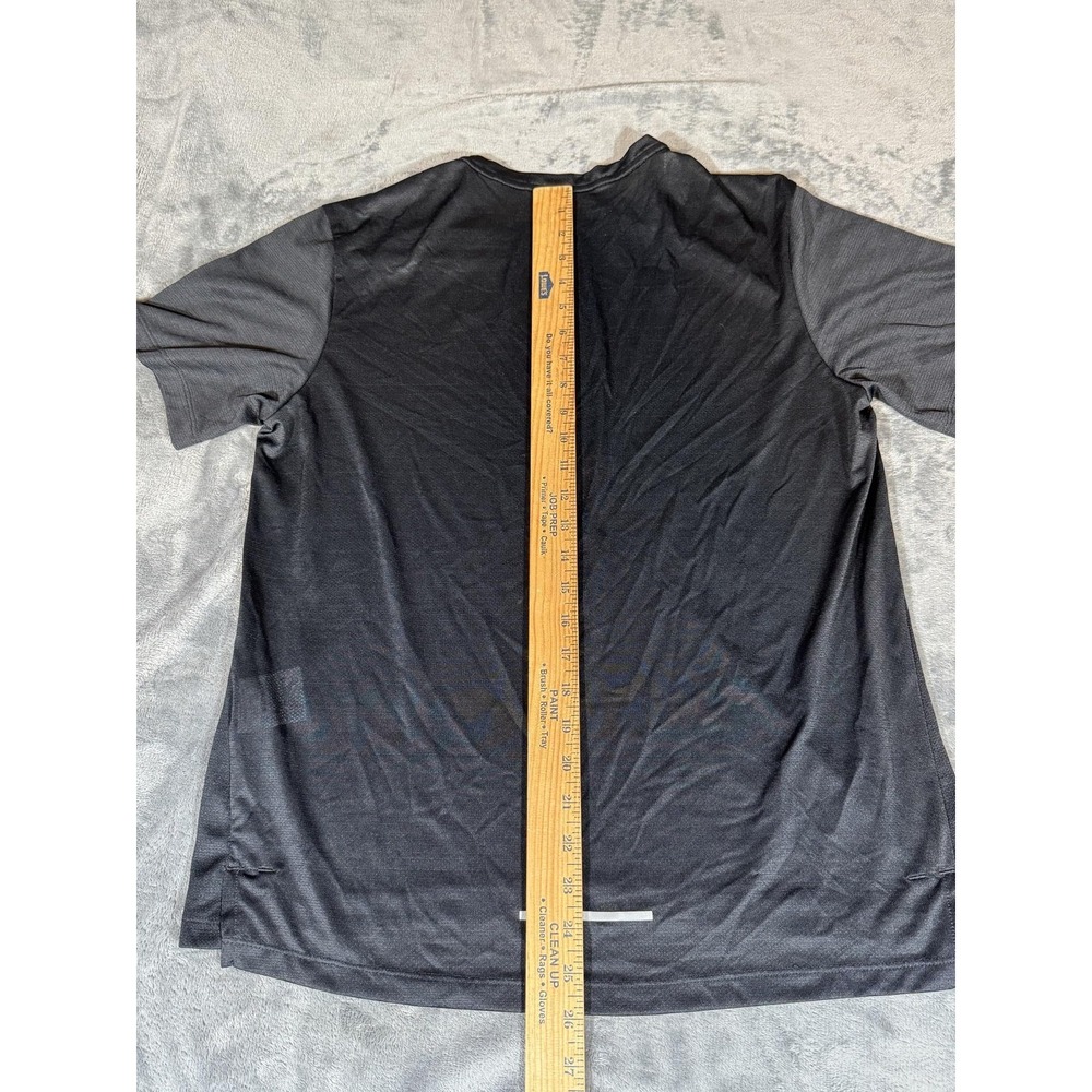 Nike Dri-FIT Shirt Mens Medium Black Running Reflective Short Sleeve Tee - Picture 9 of 12